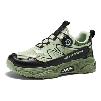 Men's casual sports shoes four season new rotating shoelaces comfort outdoor running walking shoes breathable soft-sole sneakers