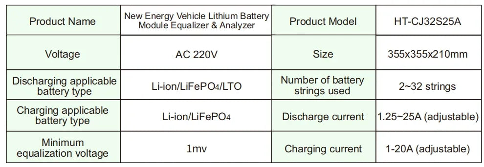 Heltec 2s-24s 32S battery automatic equalizer 4A7A Electric vehicle/Car Battery voltage balance 32s WIFI 25A Repair equipment