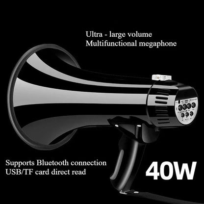 40W High-power Portable Rechargeable Lithium Battery Loudspeaker Megaphone Promotion Special Speaker