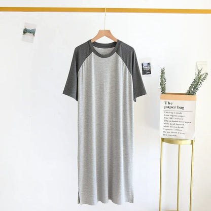 Plus Size 4XL 5XL Men's Summer Pajamas Modal Fabric Casual Soft Men's Nightgown Night Dress Male Oversized Bathrobe Mens Robe