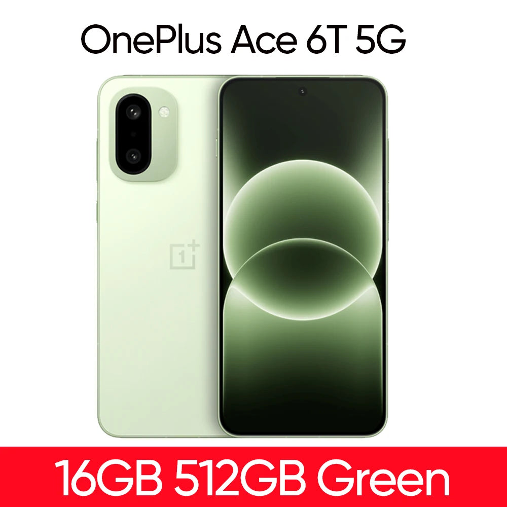 Oneplus Ace 6T Original ROM NFC Snapdragon 8 Gen 5 Smartphone 6.83''165 Hz AMOLED Display 8300mAh Battery 100W SUPPERVOOC IP69K