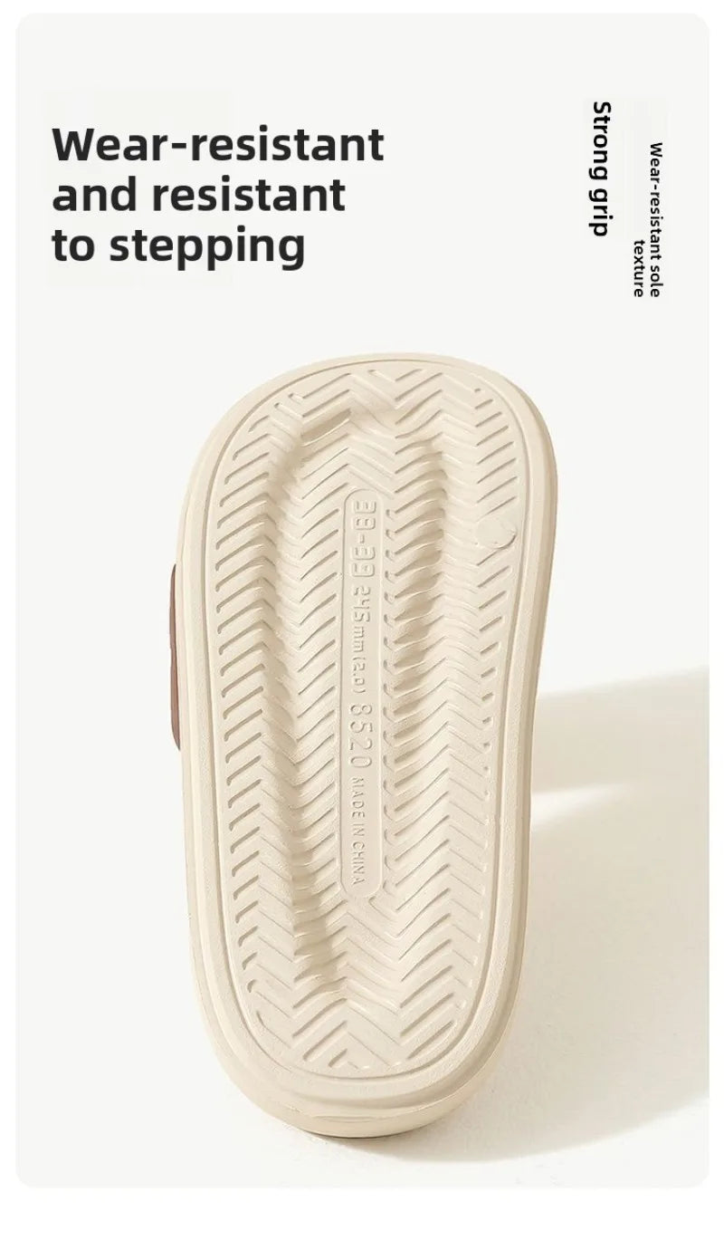 Step on Shit Slippers Female Summer Eva Indoor Home Household Mute Thick-soled Bathroom Non-slip Not Smelly FootMan Sandals.