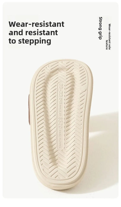 Step on Shit Slippers Female Summer Eva Indoor Home Household Mute Thick-soled Bathroom Non-slip Not Smelly FootMan Sandals.