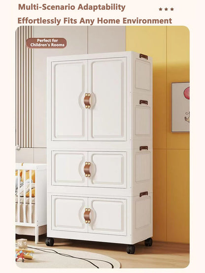 Locker Locker Locker Household Locker Clothes Installation Free Plastic Multi Layer Foldable Large Capacity Practical Cabinet