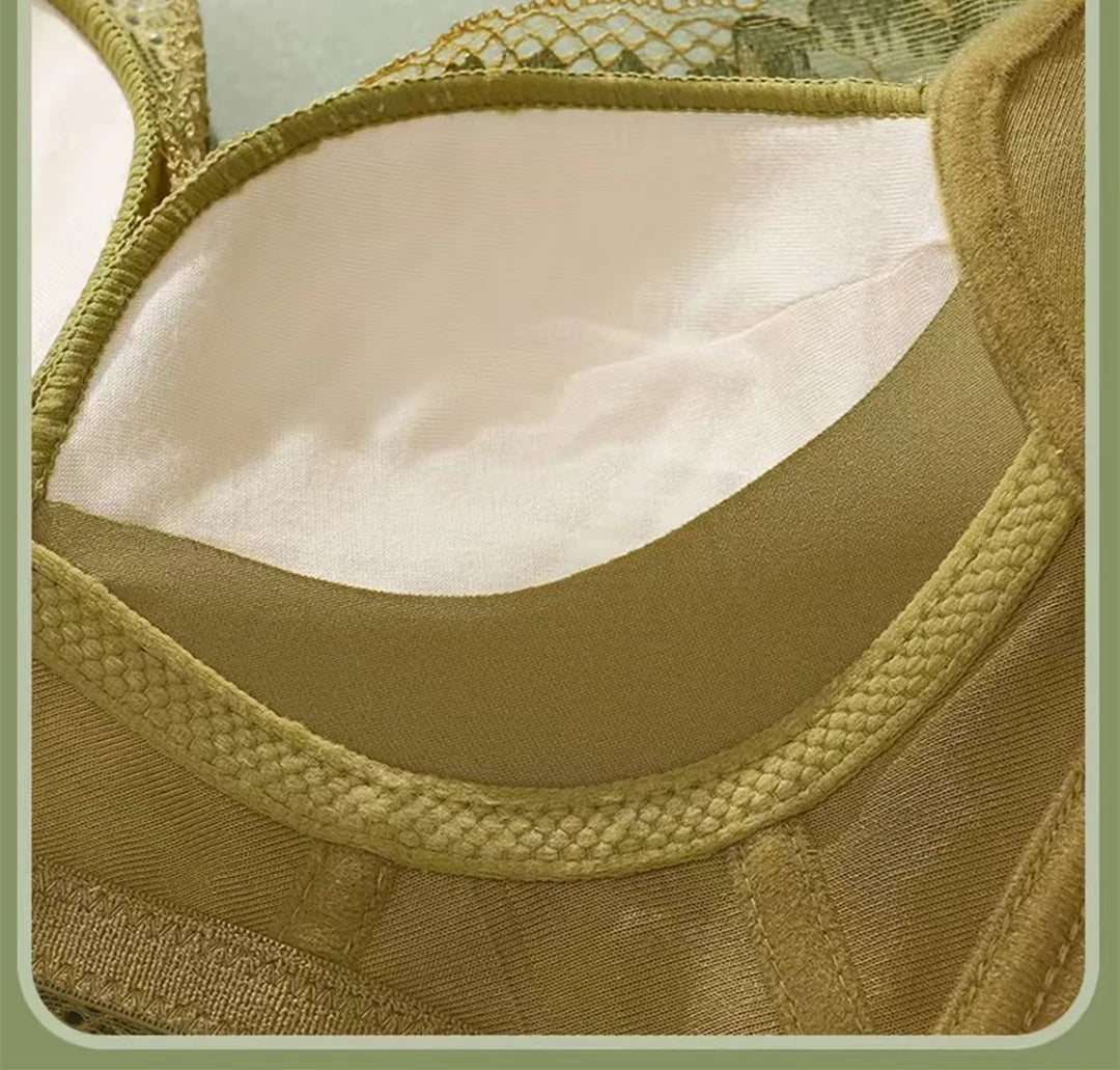 Blue and White Porcelain Adjustable Women's Underwear Comfortable Skin-friendly Breathable Gathered Bra New Thin Cup