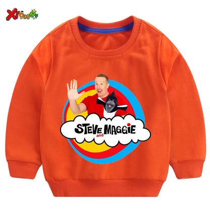 Kids Sweatshirts Steve Maggie Ouctifs Boys Hoodies Sweatshirt Clothing Boy Girl Casual T Shirt Children Pullover Clothes Fashion