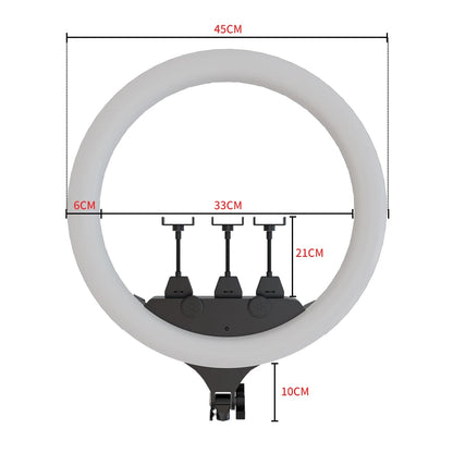 SH Ring Light 18inch Kit 36W 6500K Professional LED Control Stand Phone Holder Tube  Bag for Tattoo Lash Extension Barber Light