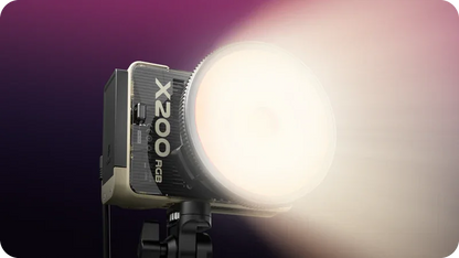 ZHIYUN MOLUS X200 RGB X200 Bi-color LED Video Light 200W High Brightness Adjustable Color Temp APP Control for Vlogging Filming
