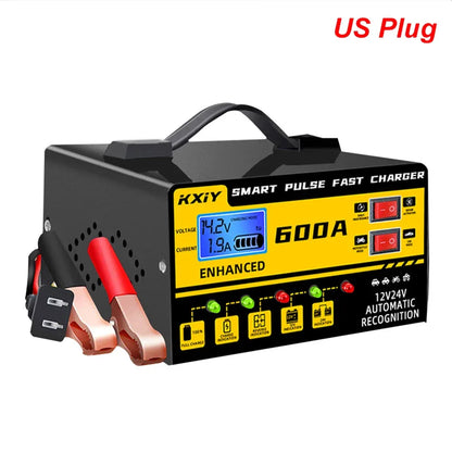 130W Automotive Battery Chargers Digital Intelligent Pulse Repair + Switch LED Indicator Storage Cell Car Chargers 12V 5A,24V 3A