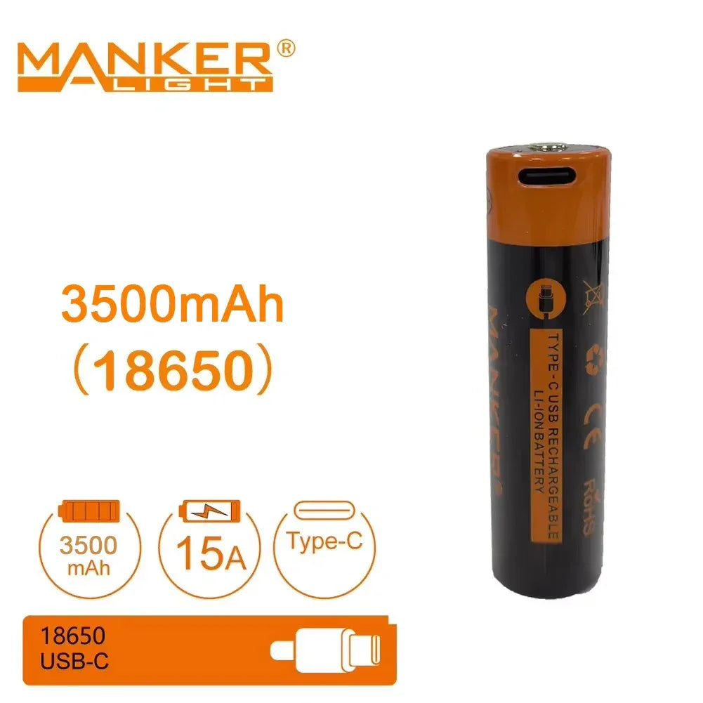 Manker 14500/18650/18350/21700 Battery for Flashlight
