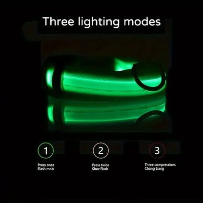 Light Up LED Pet Dog Collar Safety Night Walking Flashing Glow In The Dark LED Pet Dog Battery Collar Small Medium Large Dog