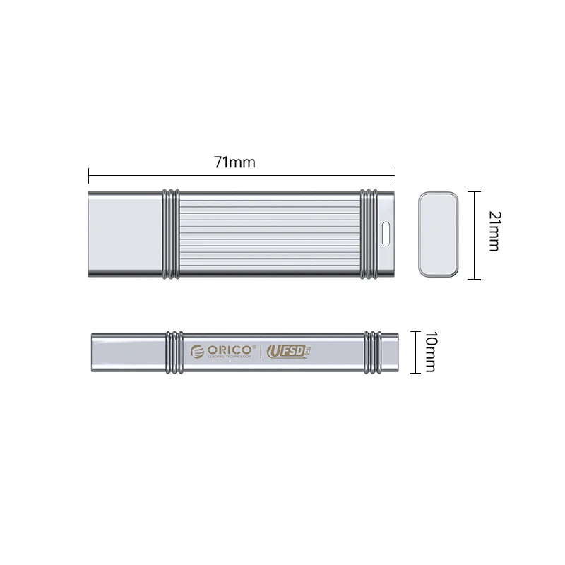 ORICO UFSD Metal Flash USB 3.0 Flash Drive 405MB/S 512GB 256GB 128GB 64GB USB Stick Type C Pendrives Memory Stick U Disk