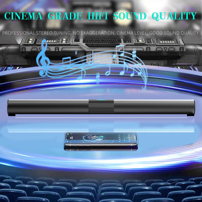 HOMEFISH BS-20  RGB Ambient Light Bluetooth Speaker 6 EQ Sound Effects 4 Speakers Supports TF, USB, AUX, RCA, Bluetooth, FM