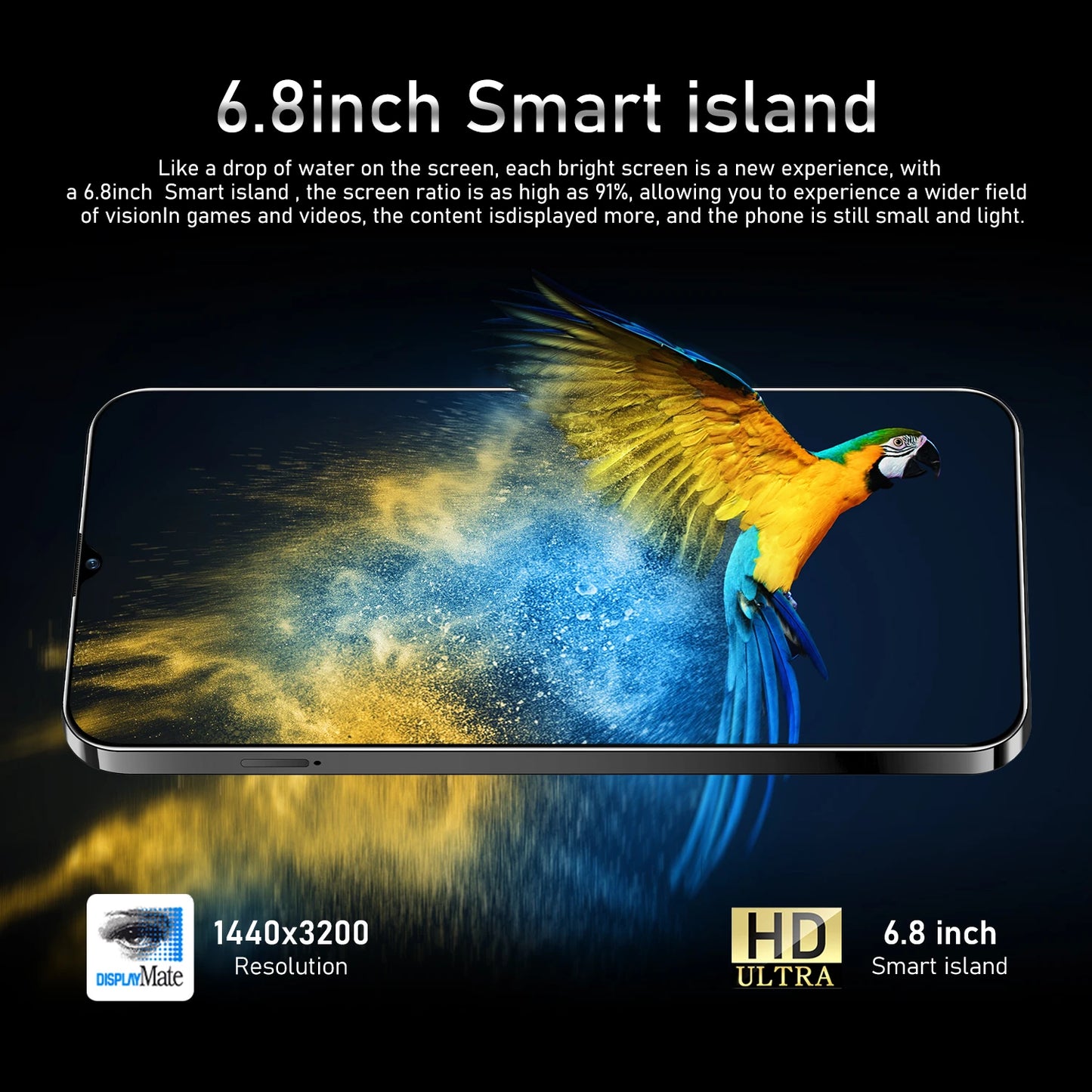 2026 HOT High Quality X8 Pro 6.8'' Global Version Dual Card Dual Standby 6800mAh Battery Intelligent System