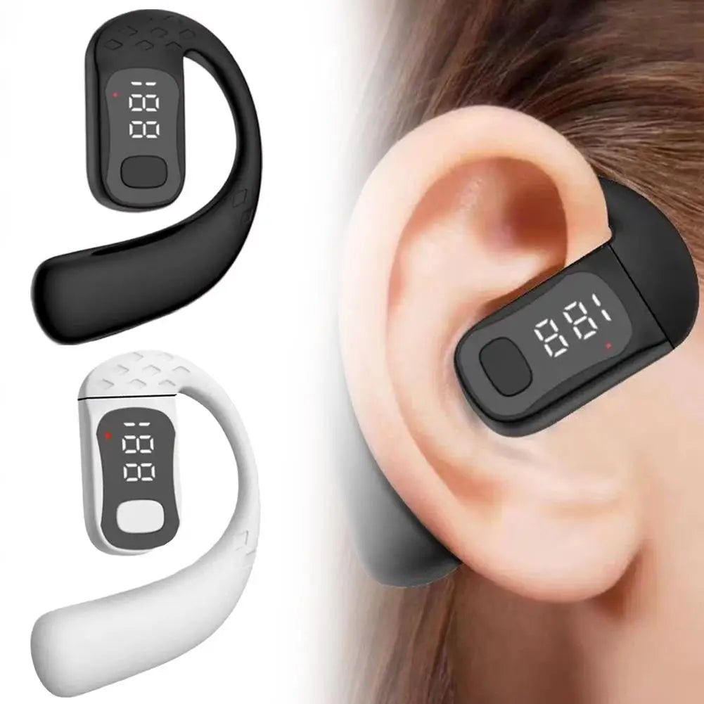 Wireless Bluetooth 5.4 Earphone Long Standby Ear Hook,Business HD Calling Mic Surround Sound Waterproof Earbud Outdoor