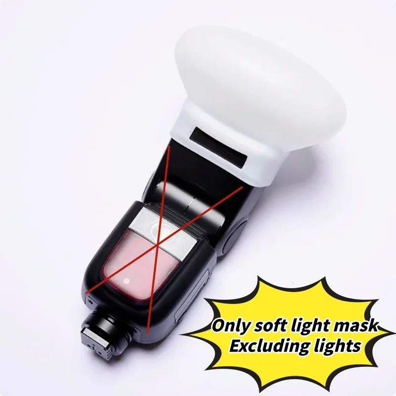 1Pcs Diffuser Bounce Dome Soft Silicone Flash Cap For GODOX Nikon Sony Olympus Fujifilm Panasonic Yongnuo Speedlite