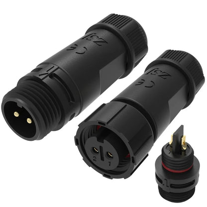 M12 Welded Connector Outdoor 2 3 4 5 6 7 8 Pin IP68 Waterproof Assembled Connector Joint Aviation Docking Male Female Plug