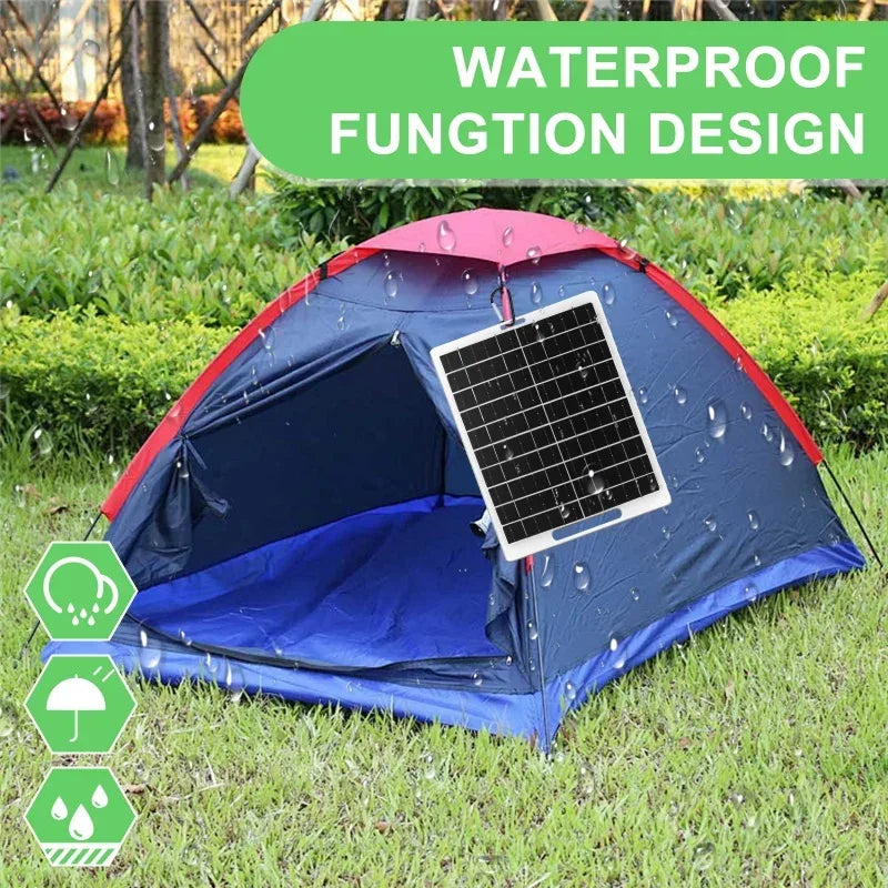Solar Panel 10W With USB Waterproof Outdoor Hiking And Camping Portable Battery Mobile Phone Charging Bank Charging Panel 6V