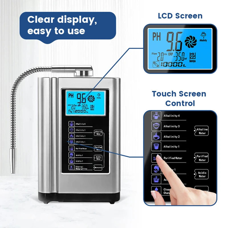 5 Plates Kangen Water Ionizer PH 3.5-10.5 Alkaline water Generator Hydrogen Reduced water ionizer With Built-in Carbon Filter