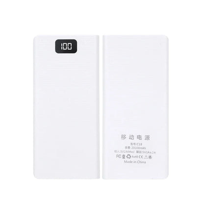 Fast Charging 18650 Power Bank 20000mAh USB Type C 5V Cases Battery Charge Storage Box Without Battery For iPhone Xiaomi Huawei