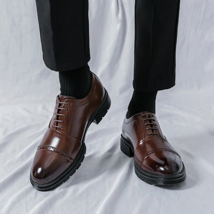 High Quality Brogues Wedding Leather Shoes Men Classic Formal Office Casual Business Shoes Man Social Oxford Men's Dress Shoes