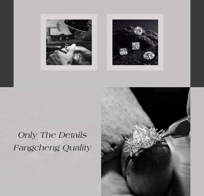 ATTAGEMS New Trends Moissanite Eternal Rings for Women S925 Sterling Silver D VVS1 Diamond Elegant Engagement Bands Fine Jewelry