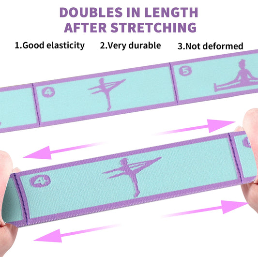 Yoga Pull Strap Belt Latin Dance Stretching Pilates Fitness Sport Elastic Resistance Bands with Yoga Exercis Pattern