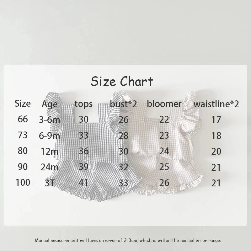 MILANCEL 2026 Summer Baby Clothing Set Toddler Ruffle Tee and Shorts 2Pcs Girls Suits Ruffle Tee Set