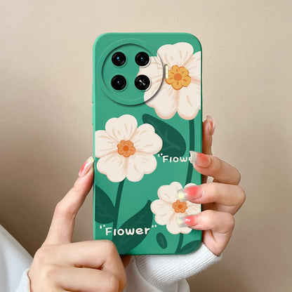 Cover For Tecno Spark 20 Pro+ 4G Case Phone Bags Pretty Flower Liquid Soft Silicone Shell For Tecno Spark20 Pro Plus Funda Coque