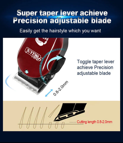 Adjustable Professional Corded Hair Clipper  Hair Trimmer For Men 10W Electric Powerful Barber Shop Haircut Machine Tapering