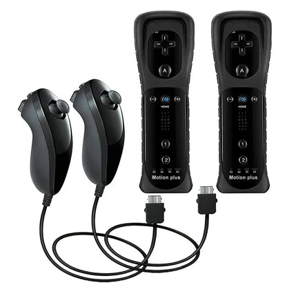 a Whole Set Remote Controller with Nunchuck Controller for  Wii Games Control for Wii Console Wireless Gamepad with Motion Plus