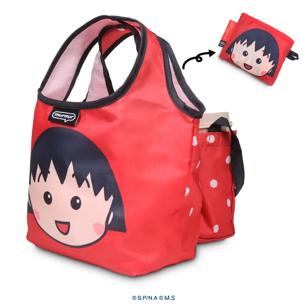 New Cherry Small Ball Japanese Cartoon Style Waterproof Stackable Handheld Lunch Box Bag Convenient Beverage Bag Family Storage