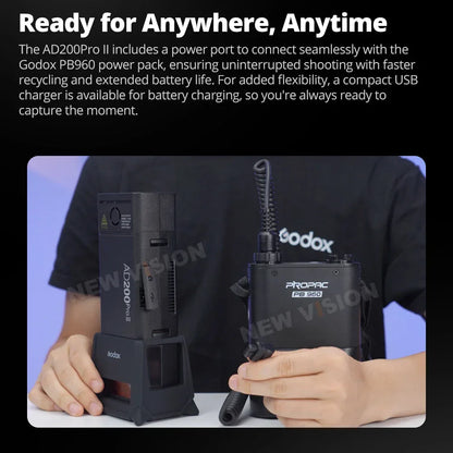 Godox AD200PRO II 200W Out-door Pocket Flash AD200PROII TTL HSS Speedlite Bi-color Modeling Lamp With X2T/X3/X3PRO/XPRO/XPROII