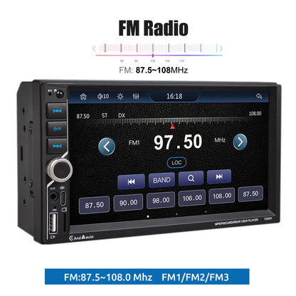 7 Inch HD Touch Screen Car Radio 2 Din High Quality Video Player Wince Wireless CarPlay Android Auto Bluetooth Rear Camera