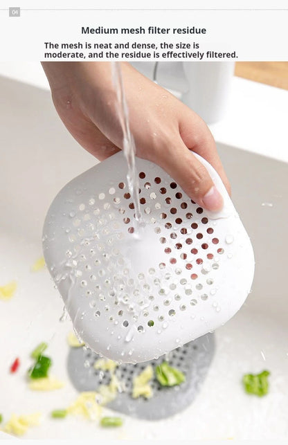 Sewer with Suction Cup, Floor Drain Mat, Kitchen, Bathroom, Anti Clogging Hair Filter