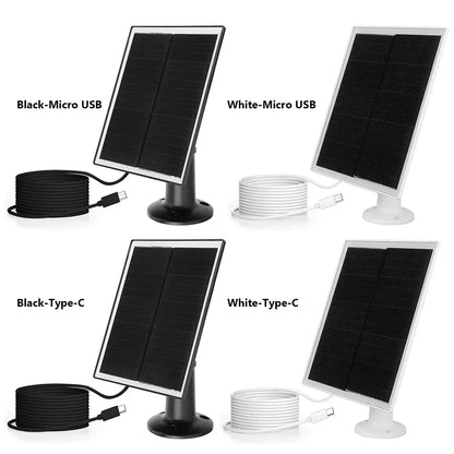 6W 5V Solar Panel Charger Shingled Solar Panel 24% Efficiency Micro USB & USB-C Port Solar Cell Panel for Phone iPad Outdoor Use