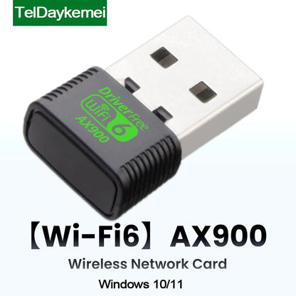 AX900 USB WiFi 6 Adapter Dongle Dual Band 2.4G/5GHz USB WiFi Network Wireless Receiver Driver Free Windows 10/11