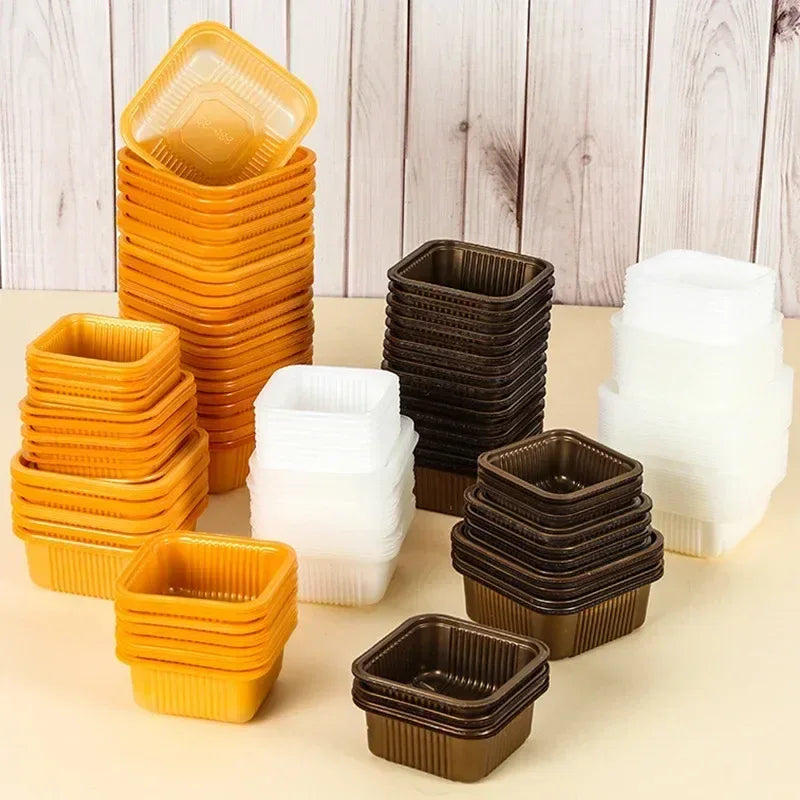 100Pcs Mooncake Wrapping Bag Machine Seal Plastic Bags For Egg Yolk Cookie Packaging Mid-Autumn Festival Party Decor Supplies