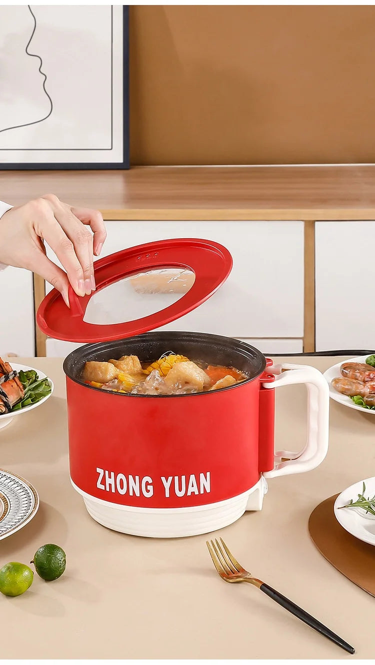 Folding Electric Pot Multifunctional Mini Cooker 15L Portable for Instant Noodles Dormitory Travel Fast Heating Auto Shut Off