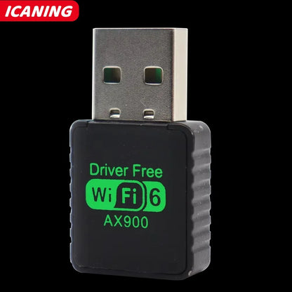 AX900 WIFI 6 Adapter USB Network Card 2.4G&5GHz Dual Band Signal Reception Dongle For Laptop Driver Free Wireless Wlan Receiver
