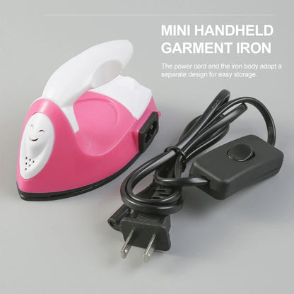 Garment Iron Mini Handheld Garment Iron Non-Stick Portable Electronic Iron for DIY Art and Craft with US Plug Mini Garment Iron