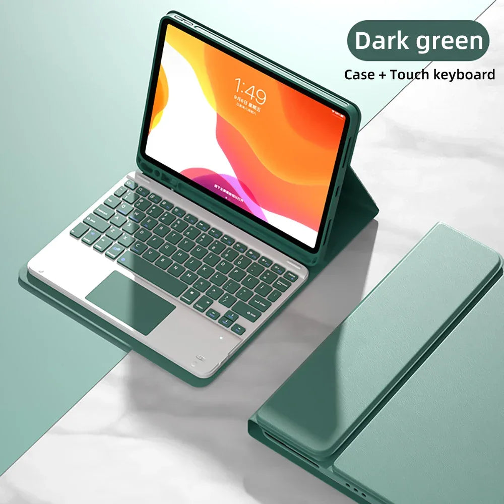Spanish Keyboard Case For iPad Air Pro 11 13 2024,iPad 10.2 7/8/9th 10th 2022 Gen Air 3 4 5 10.9 Pro 12.9 Funda Cover For iPad