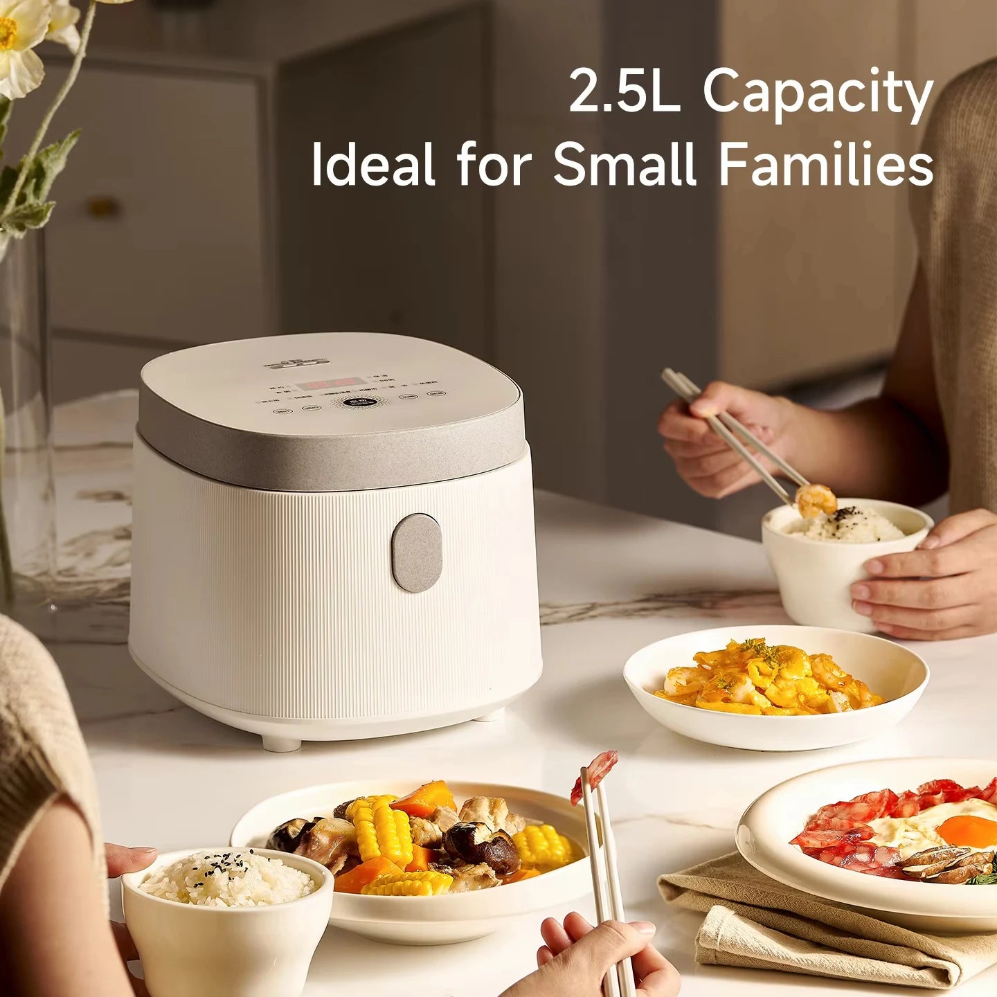 2.5L Electric Rice Cooker Titanium Liner for 2-3 People Mini MultiCooker Smart Steamed Rice Kitchen Machine 220V