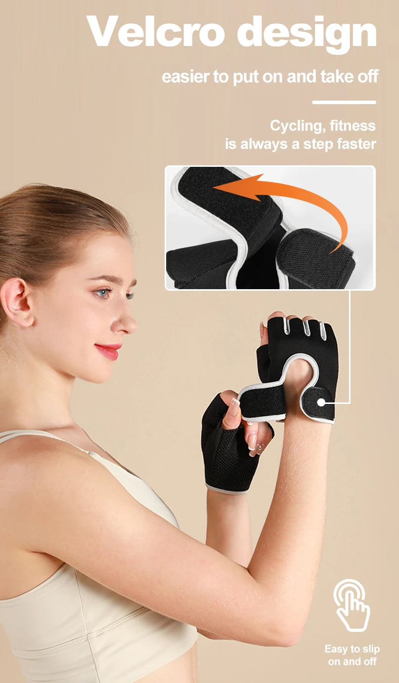Unisex Gym Workout Gloves for Weight Lifting Fitness Body Building Sports Training Cycling Exercise - Durable Protection Grip