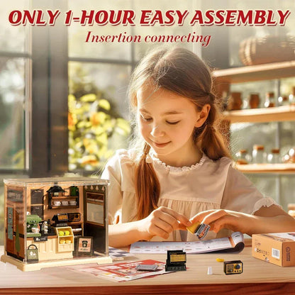 New DIY Miniature House Model with Soft Lights, High-Detail Quality, Easy 1-Hour Assembly, Perfect Birthday & Christmas Gift