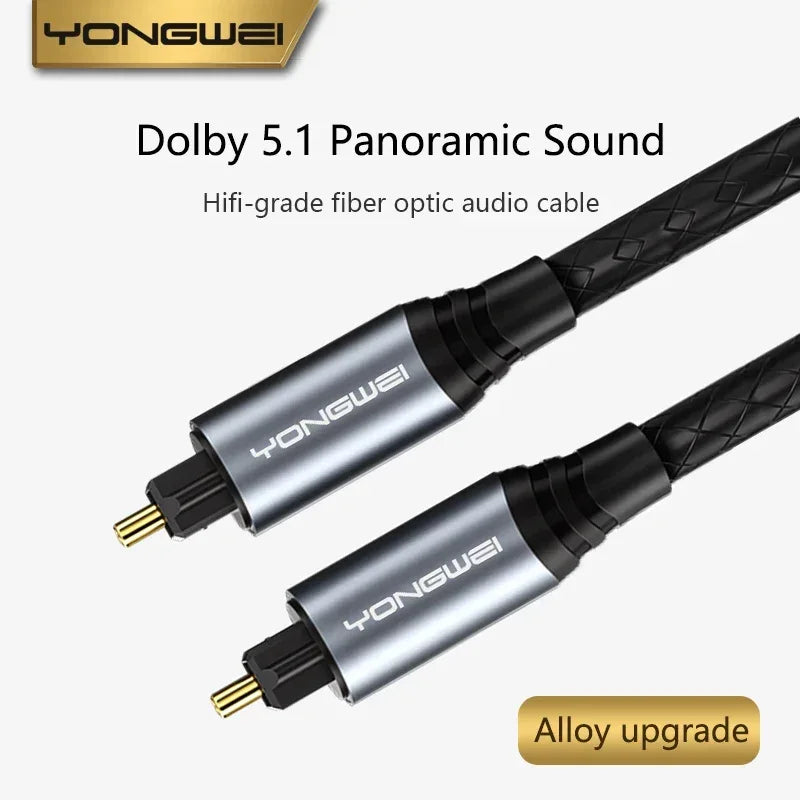 YONGWEI 5.1 Channel SPDIF Fiber Toslink Digital Optical Audio Cable for TV Box PS4 Speaker Soundbar Amplifier Subwoofer