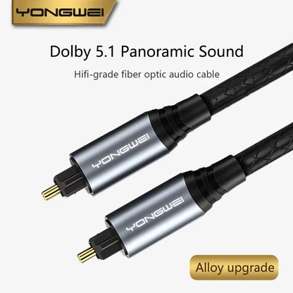 YONGWEI 5.1 Channel SPDIF Fiber Toslink Digital Optical Audio Cable for TV Box PS4 Speaker Soundbar Amplifier Subwoofer