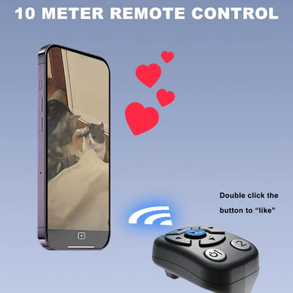 Blue-tooth Remote Control Scrolling E-book Page Turner For Tik-tok Video Remote Control Selfie Stick Camera Controller