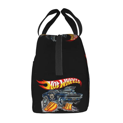 Custom Hot Wheels For Fans Thermal Insulated Lunch Bag Cartoon Sport Car Portable Lunch Container Travel Multifunction Food Box