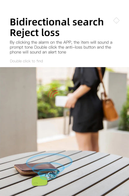 HOMEFISH Mini Bluetooth 5.0 Tracker AntiLost Device Round Pet Kids Bag Wallet Tracking Smart Finder Locator